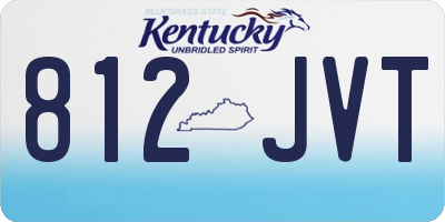 KY license plate 812JVT