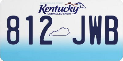 KY license plate 812JWB