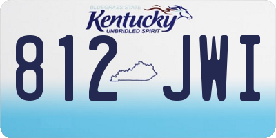 KY license plate 812JWI