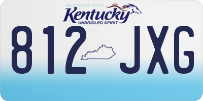 KY license plate 812JXG