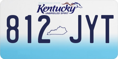 KY license plate 812JYT