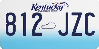 KY license plate 812JZC