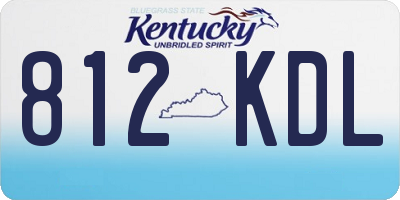 KY license plate 812KDL