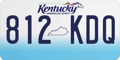 KY license plate 812KDQ