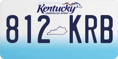 KY license plate 812KRB