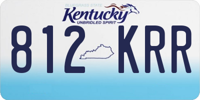 KY license plate 812KRR