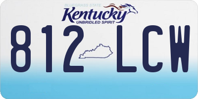 KY license plate 812LCW