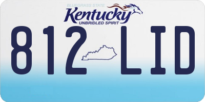 KY license plate 812LID