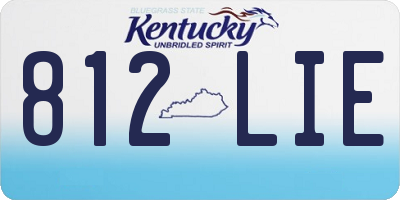 KY license plate 812LIE