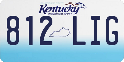 KY license plate 812LIG