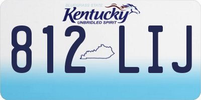 KY license plate 812LIJ