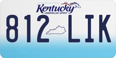 KY license plate 812LIK