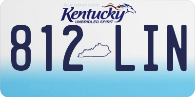 KY license plate 812LIN