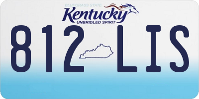 KY license plate 812LIS