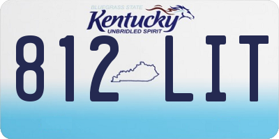 KY license plate 812LIT