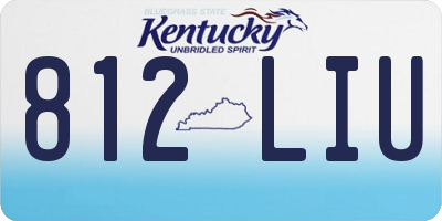 KY license plate 812LIU