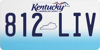 KY license plate 812LIV