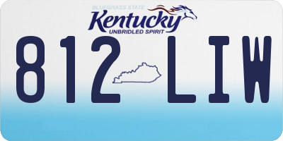 KY license plate 812LIW