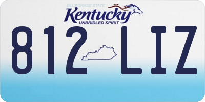 KY license plate 812LIZ