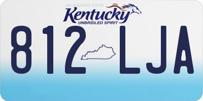 KY license plate 812LJA