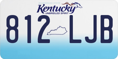 KY license plate 812LJB