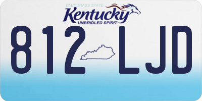 KY license plate 812LJD
