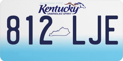 KY license plate 812LJE