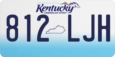 KY license plate 812LJH