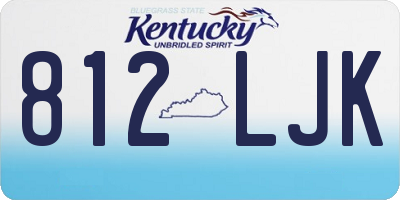 KY license plate 812LJK