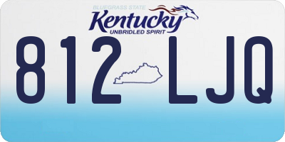 KY license plate 812LJQ