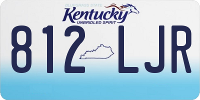 KY license plate 812LJR