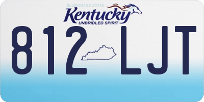 KY license plate 812LJT