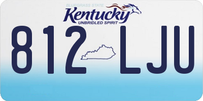 KY license plate 812LJU