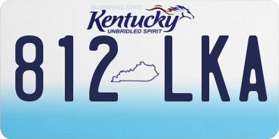 KY license plate 812LKA