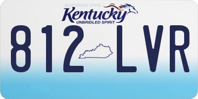 KY license plate 812LVR