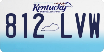 KY license plate 812LVW