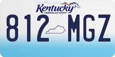 KY license plate 812MGZ