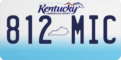 KY license plate 812MIC