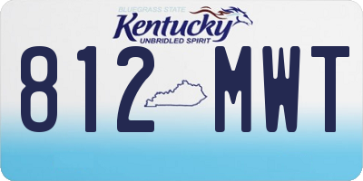 KY license plate 812MWT