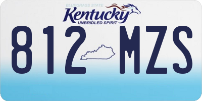 KY license plate 812MZS