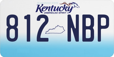 KY license plate 812NBP