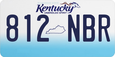 KY license plate 812NBR