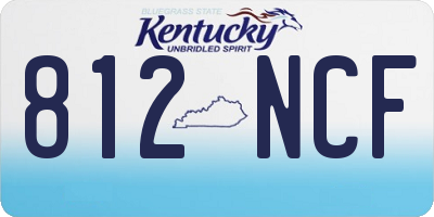KY license plate 812NCF