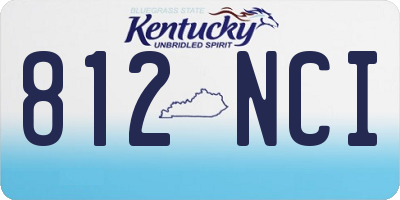 KY license plate 812NCI