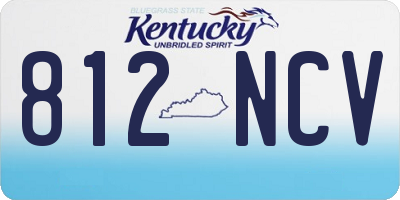 KY license plate 812NCV