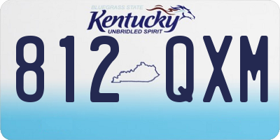 KY license plate 812QXM