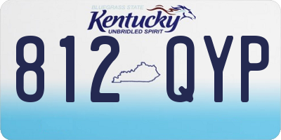 KY license plate 812QYP