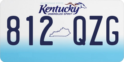KY license plate 812QZG