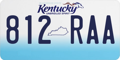 KY license plate 812RAA