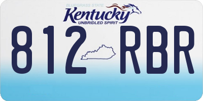 KY license plate 812RBR